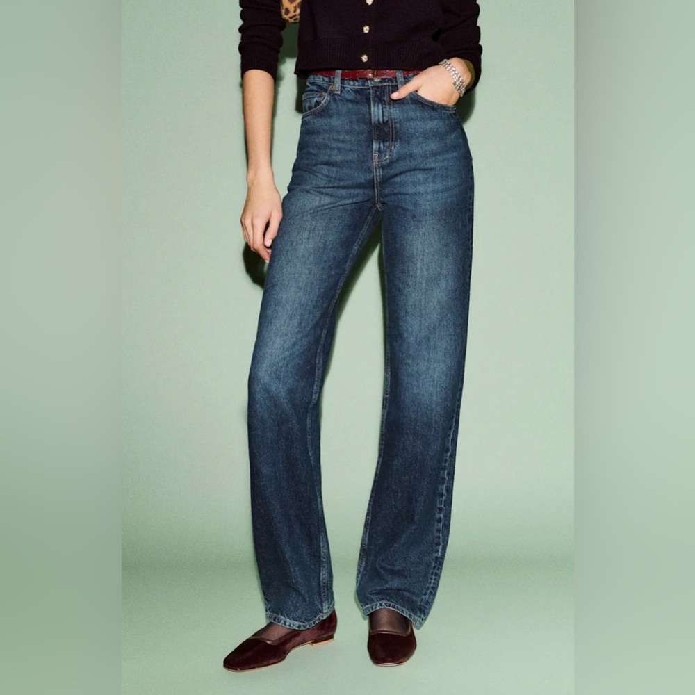 Reformation Wilder High Rise Wide Leg Jeans, Size 28